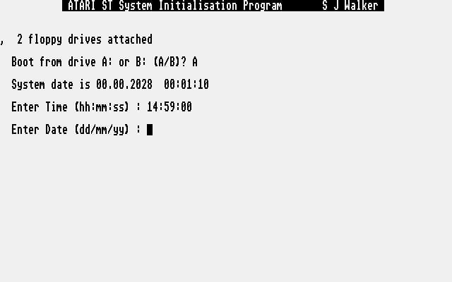 Atari ST System Initialisation Program atari screenshot